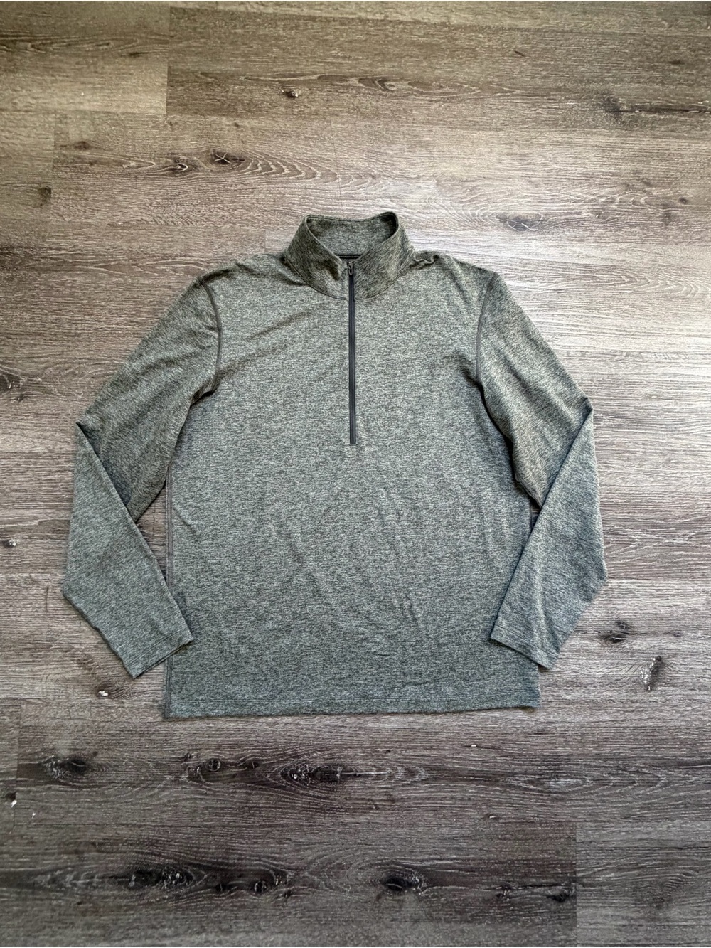 lululemon athletica Men's Olive Green Half-Zip Sweater